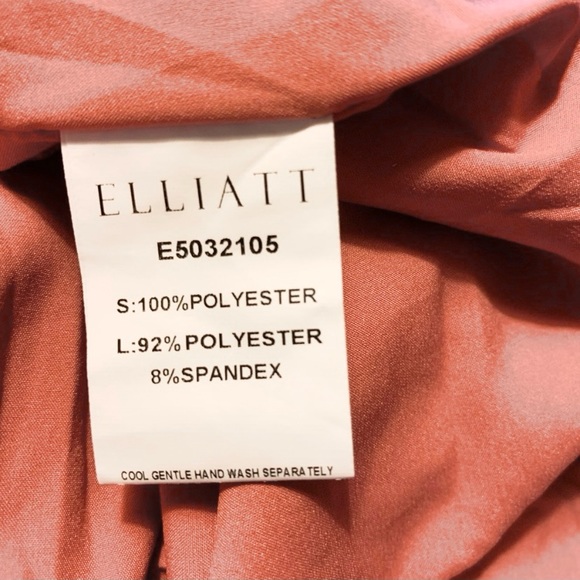 ELLIATT Coral Cassini Satiny Shiny One Shoulder Ruched Dress by Nordstrom Size L - Picture 14 of 16